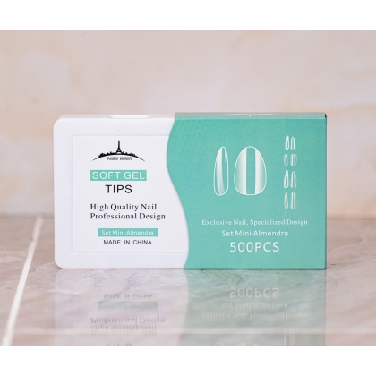 TIPS SOFT GEL ALMENDRA MINI*500
