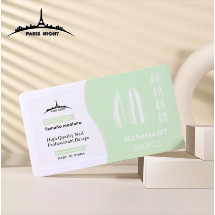 TIPS SOFT GEL ALMENDRA *500 TAMAÑO MEDIANO