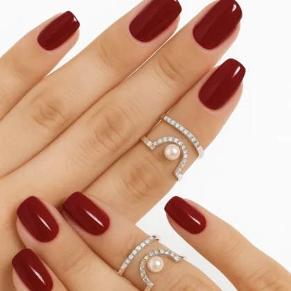 ANILLO FALANGE PARA FOTOS DE UÑAS CON PERLA