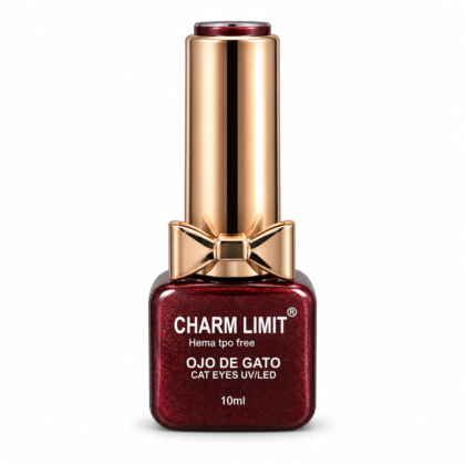 ESMALTE SEMI OJO DE GATO DIAMOND ROJO CHARM LIMIT HEMA TPO FREE 10ML