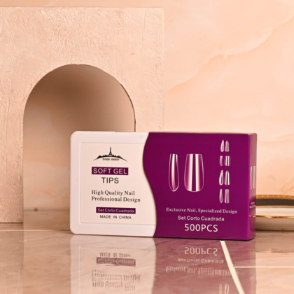 TIPS SOFT GEL CUADRADA 500 SET CORTA EN CAJA - 20759.1- PARIS NIGTH