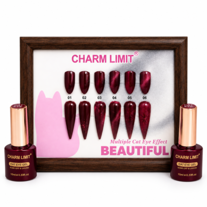 ESMALTE OJO DE GATO ROJOS CHARM LIMIT 10ML